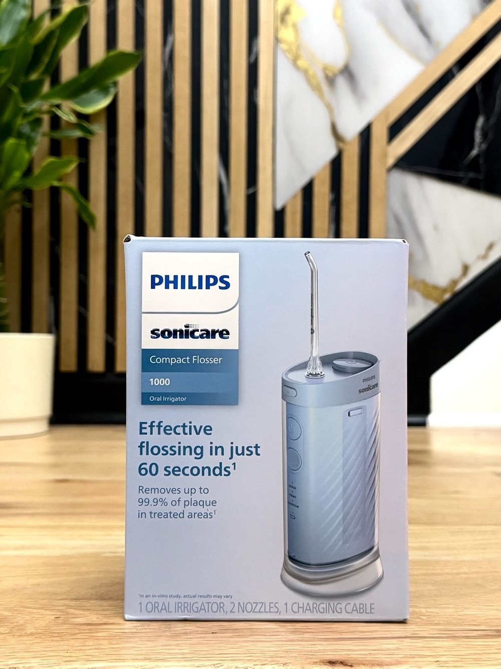 Philips Sonicare Compact Flosser 1000, Portable Water Flosser w/3 Flossing Modes